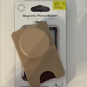 Latte PopSocket Magnetic Phone Wallet+